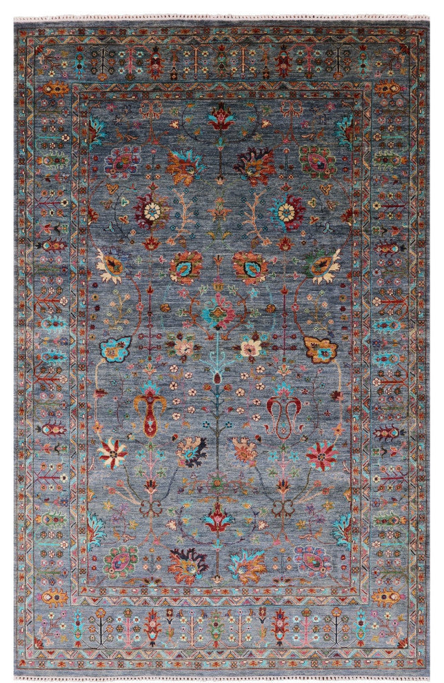 Persian Tabriz Handmade Wool Rug 6' 5" X 10' 3" - Q12199