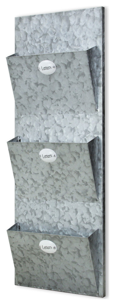 Galvanized Mail Wall Organizer