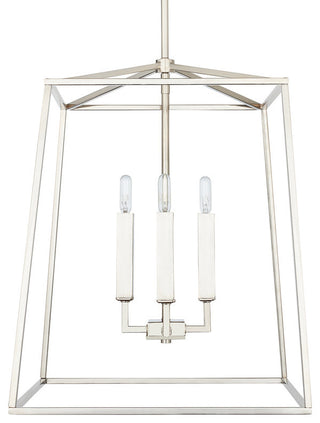 Capital Lighting 537642 Thea 4 Light 16"W Taper Candle Pendant - Polished