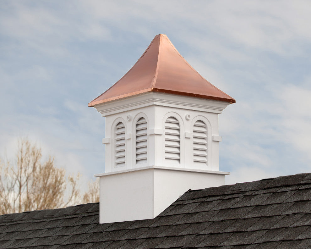 Smithsonian Columbia Vinyl Cupola With Copper Roof by Good Directions, 30" X 51"