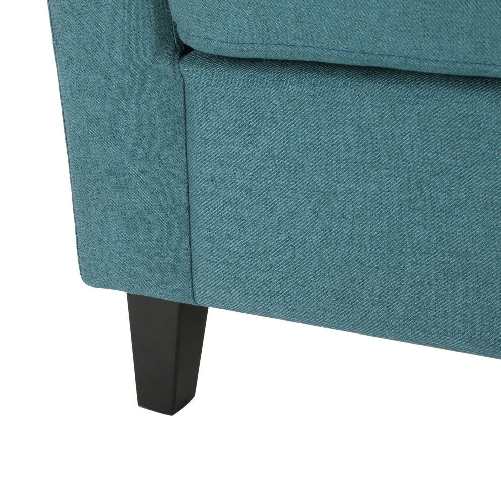 GDF Studio Prescott Tub Design Club Chair, Dark Teal Fabric