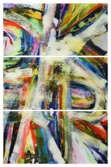 "Rock Star " Frameless Free Floating Tempered Glass Panel Graphic Wall Art Set