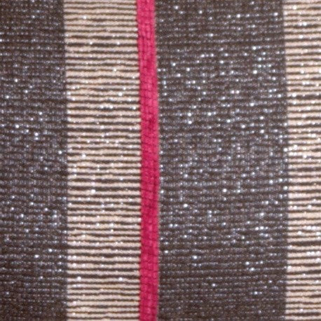 Pillow Decor - Glitter Stripes 12 x 20 Pink and Gray Throw Pillow