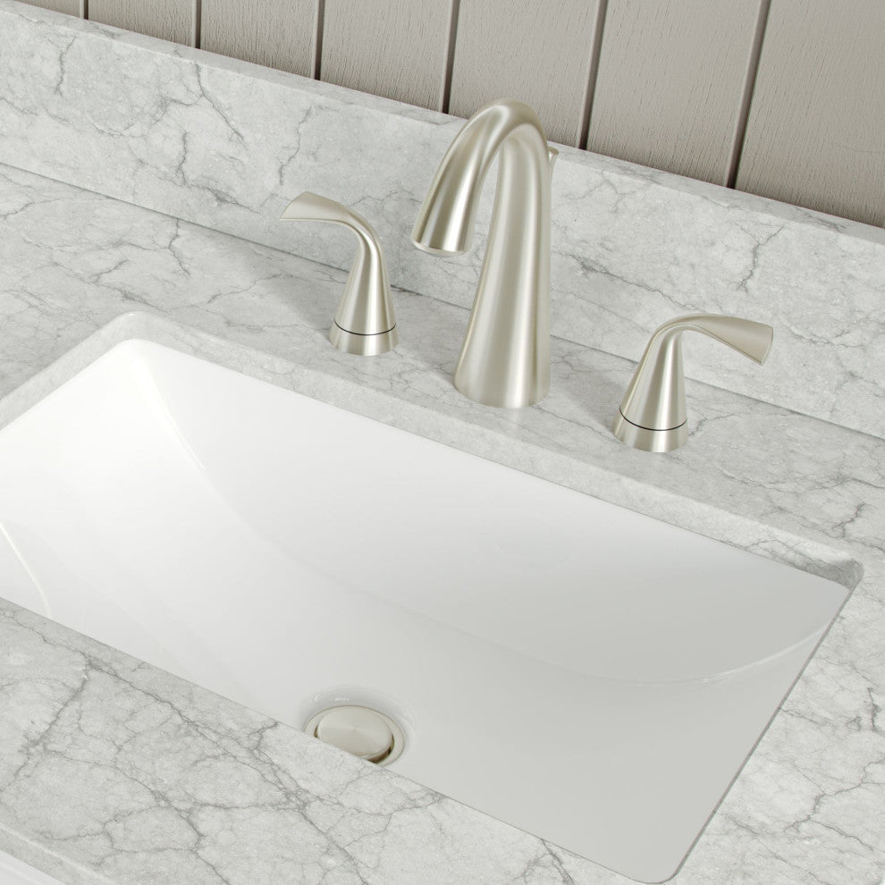 Cascade Bath Vanity, White, 60", Brushed Nickel Hardware, Double, Freestanding