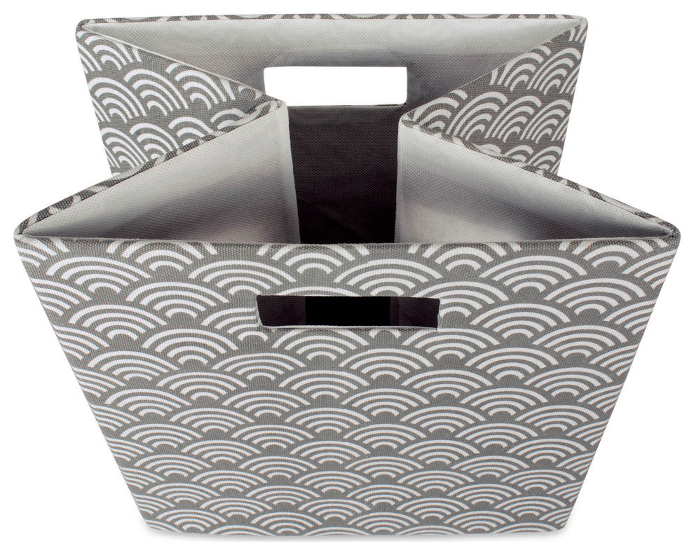 Polyester Cube Waves Gray Square 11"x11"x11"