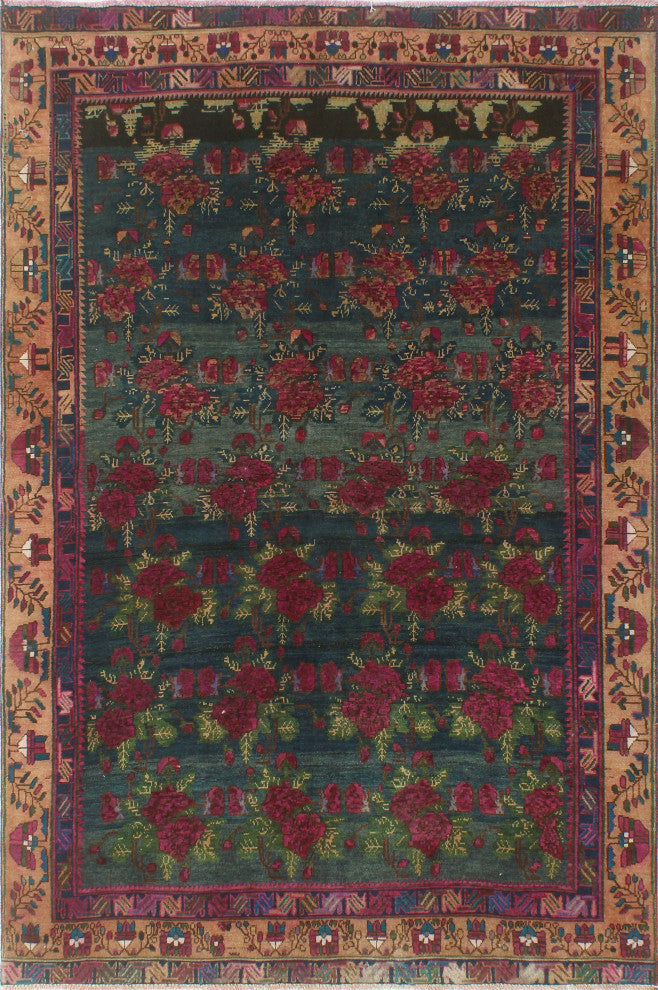 Fine Vintage Distressed Kulwa Blue Rug