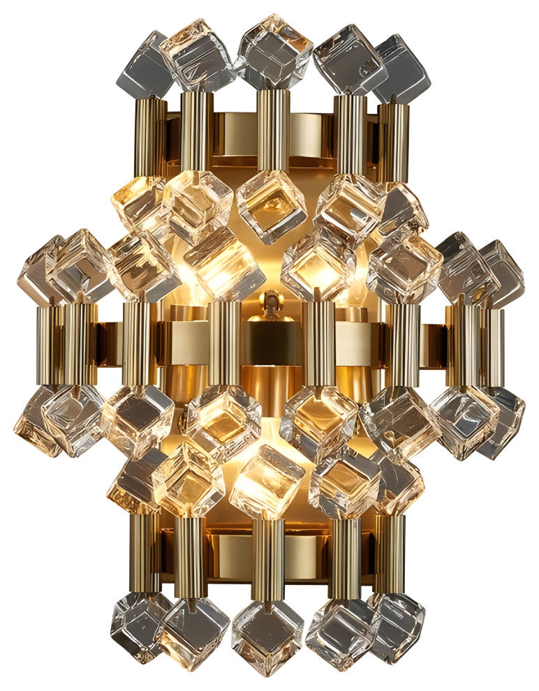 Coruna | Modern colorful design sconce for bedroom, Cube Crystal