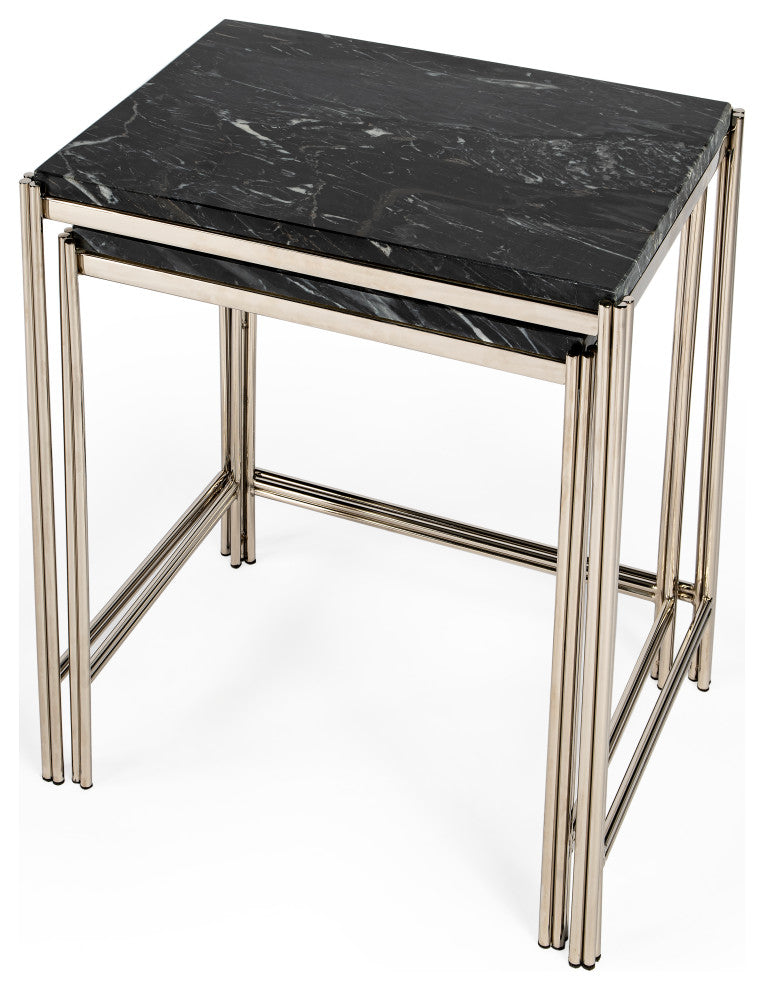 Butler Deguanna Marbel and Metal Nesting Tables