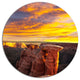 Colorado Monument At Sunset, Landscape Disc Metal Wall Art, 36"