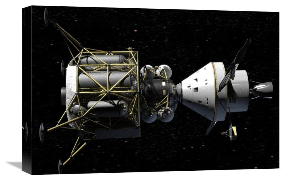"Altair And Orion Spacecraft: Conceptual Rendering" Artwork, 24"x16"