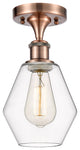 Innovations 516-1C-AC-G652-6-LED 1-Light Semi-Flush Mount, Antique Copper
