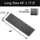 Outdoor Runner Mat Scraper Front Door Mat PVC Non-Slip Backing 48"x18" Grey, Grey