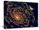 "Orange Metallic Fractal Flower" Digital Canvas Print, 20"x12"
