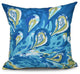 Boho Splash, Geometric Print Pillow, Turquoise, 26"x26"