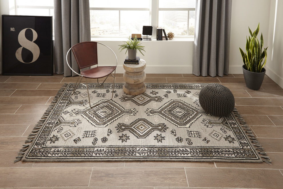Tahoe TA-03 Hand Tufted Gray Area Rug 2'x3'