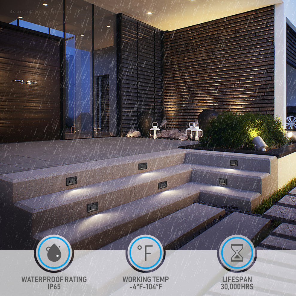 24 Pack LED 3CCT Deck Stair Light, 2700K/3000K/4000K Selectable