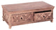 54" Rectangular Rustic X Coffee Table with Drawers Modern Farmhouse