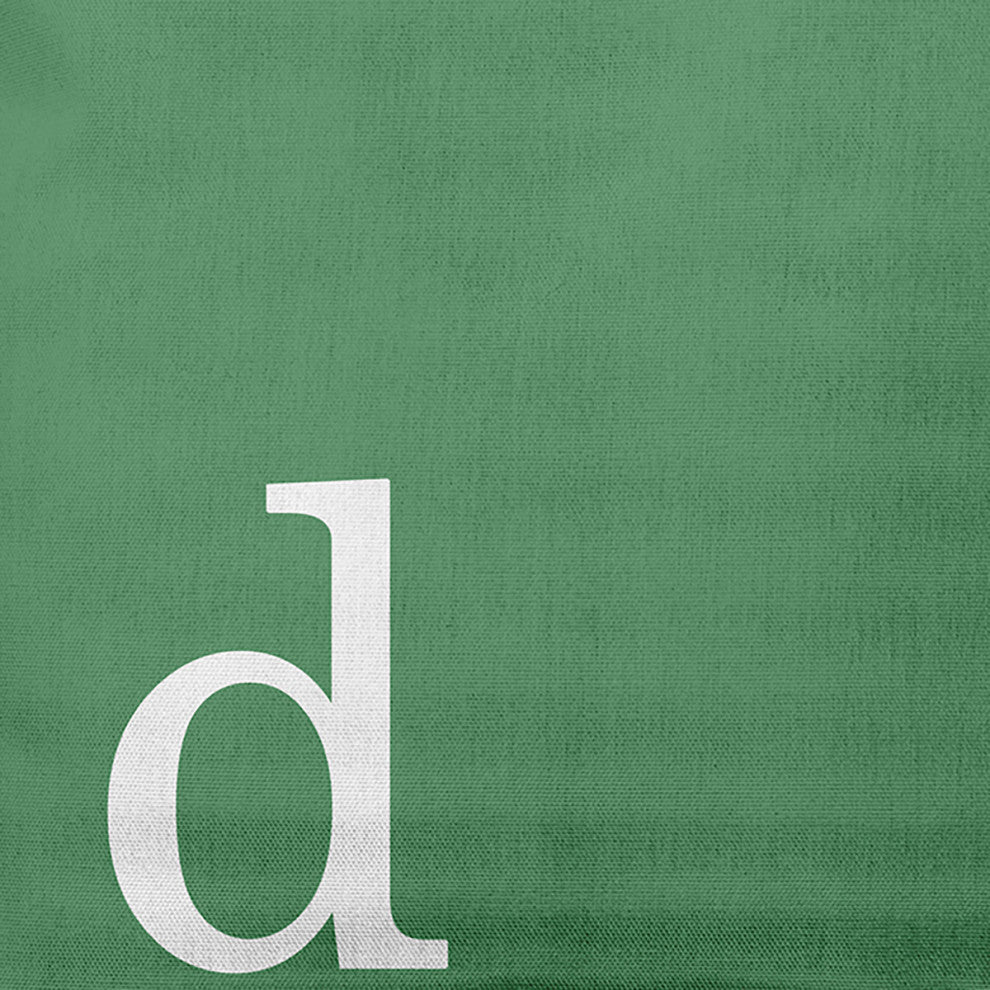 16"x16" Modern Monogram Decorative Throw Pillow, Sage