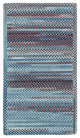 Capel Kill Devil Hill Blue 0210_425 Braided Rugs - 24" X 8' Runner Cross Sewn Re