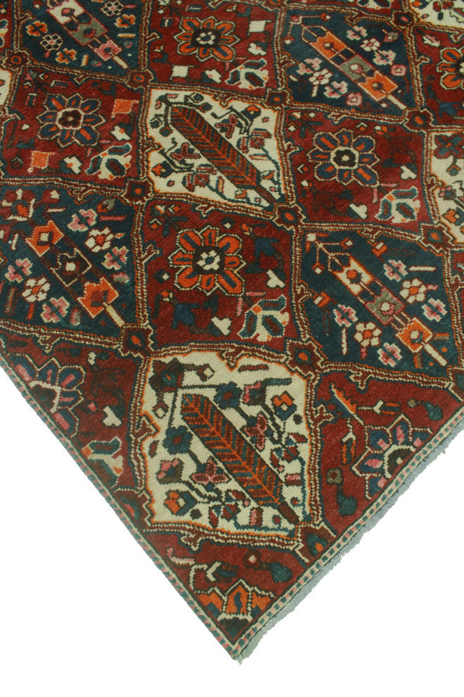 Fine Vintage Distressed Hallie Burgundy/Navy Rug, 7'1x9'7