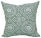 17" Jacquard Throw Pillows With Inserts, Set of 2, Aquafrt Garden