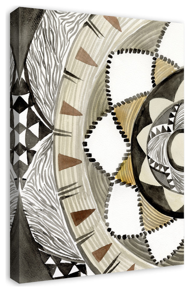 Abstract Tribal Basket 20x30 Canvas Wall Art