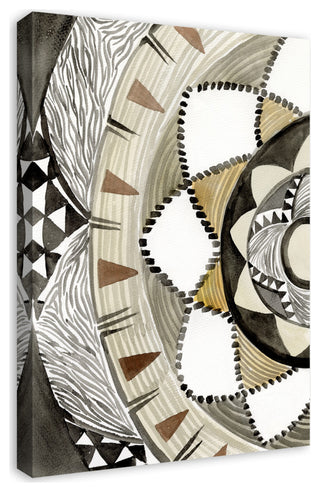 Abstract Tribal Basket 20x30 Canvas Wall Art