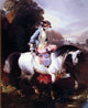 Alfred De Dreux An Elegant Equestrienne, 20"x25" Wall Decal