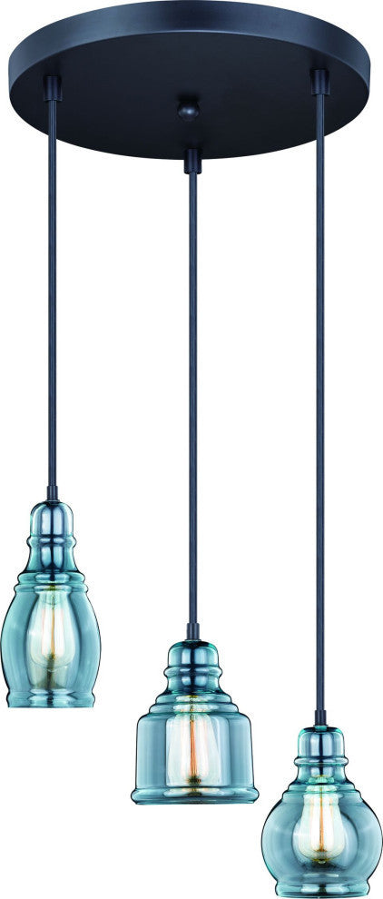 Mille 3-Light Assorted Mini Pendants, Oil Rubbed Bronze