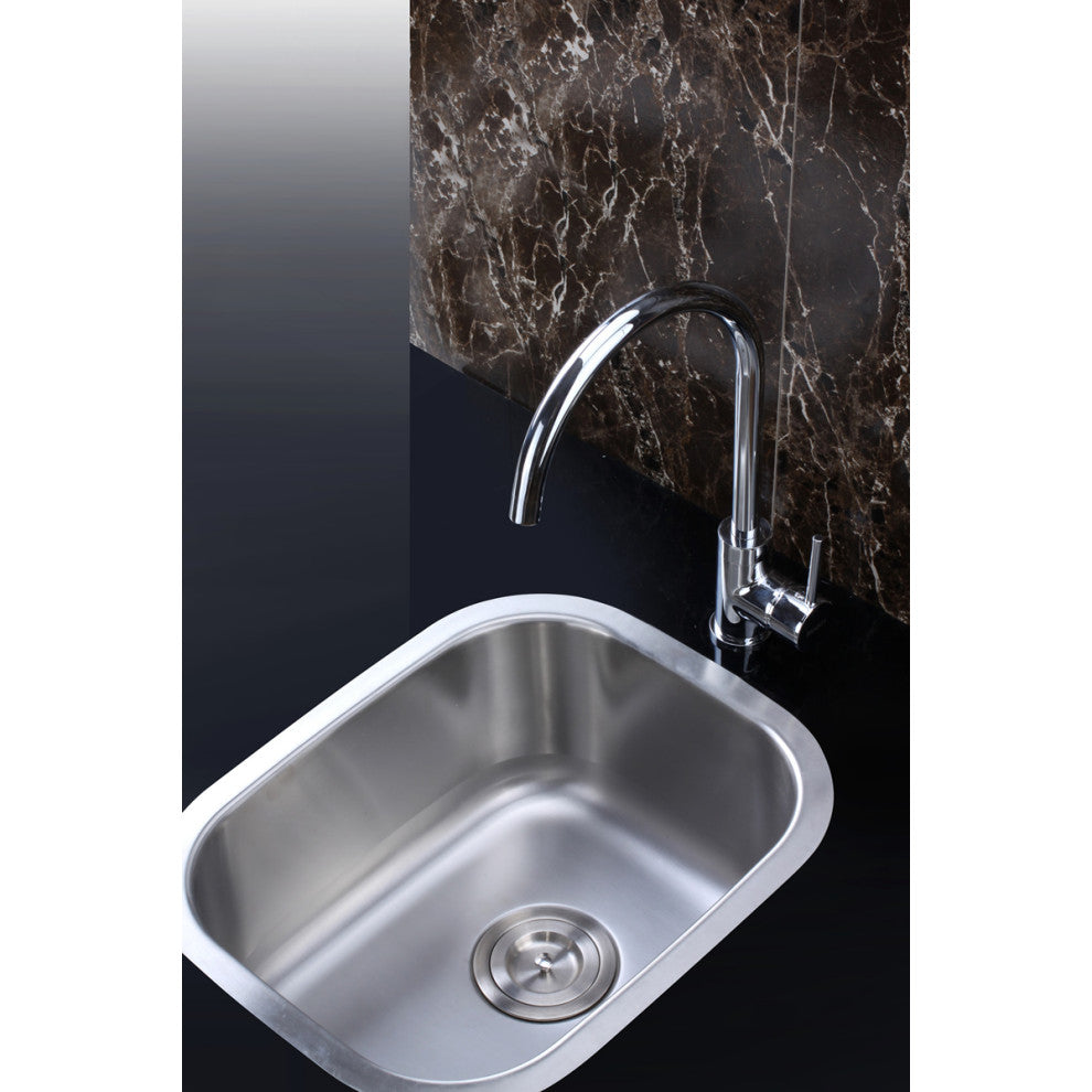 Ruvati RVM4110 Undermount Stainlesss Steel 15" Bar Sink Single Bowl