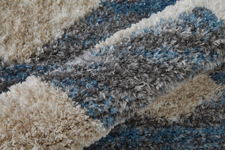 Weave & Wander Caide Contemporary Rug, Blue/Gray, 9'x12'