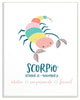The Kids Room Fun Modern Zodiac Scorpio Scorpion Wall Plaque Art, 10"x15"