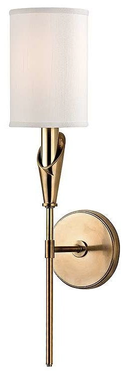 Tate 1-Light Wall Sconce, Aged Brass