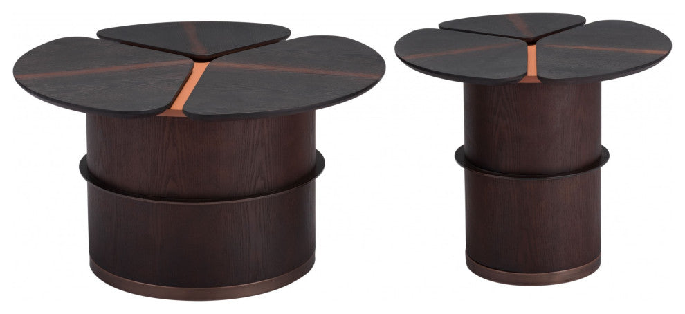 Set of Two Lilypad Wooden Tables