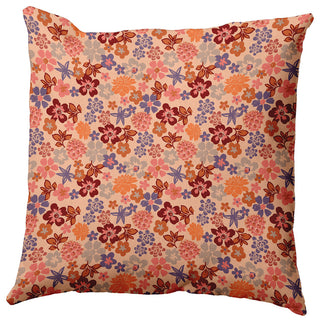 Succulent Garden Accent Pillow, Peach, 18"x18"