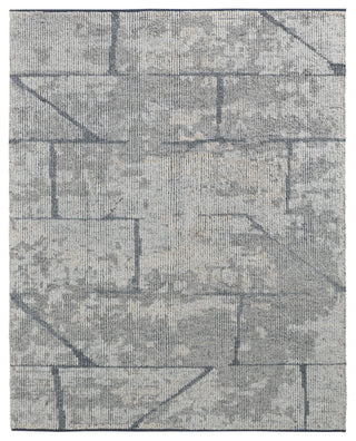 Weave & Wander Rheed Wool Rug, Light Gray/Brown, 5ft-6in x 8ft-6in Rug