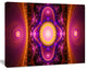 Pink Cryptical Fractal Design, Abstract Wall Art Canvas, 20x12