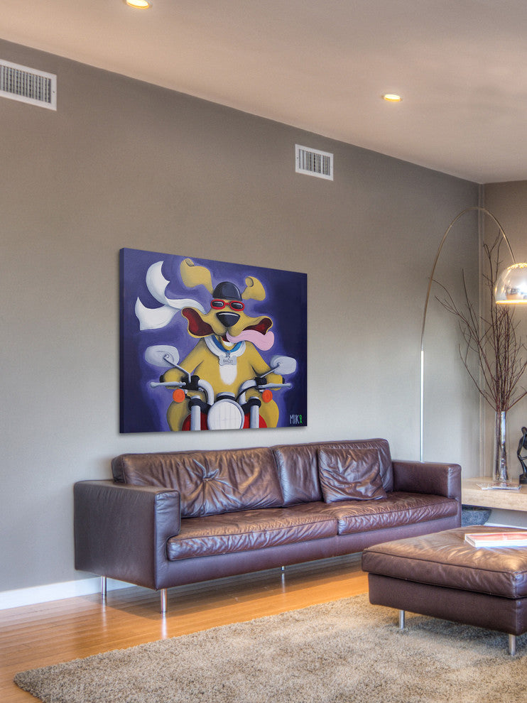 Marmont Hill, "Harley LG" by Mike Taylor Painting Print on Wrapped Canvas, 31x24