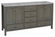 Horizon 72" Double Bathroom Vanity, Weathered Gray, Engineered Carrara