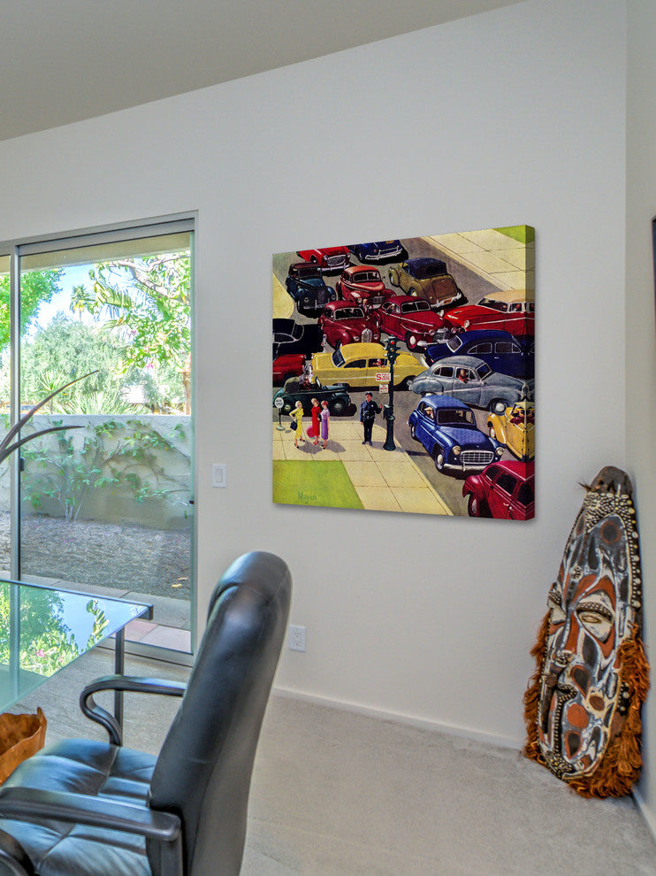 "Traffic Jam" Painting Print on Canvas by Earl Mayan