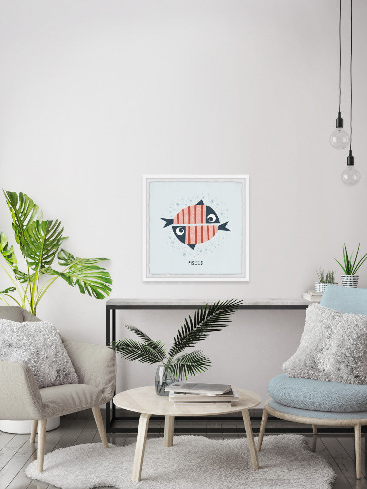 "Pisces" Framed Painting Print, 18x18