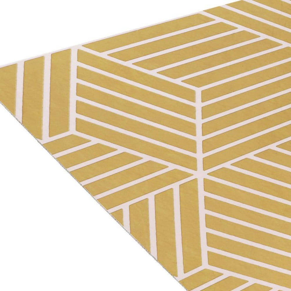 PowerSellerUSA Self-Stick Vinyl Modern Geometric 20-Pcs 1.5mm Thick Tiles 12"