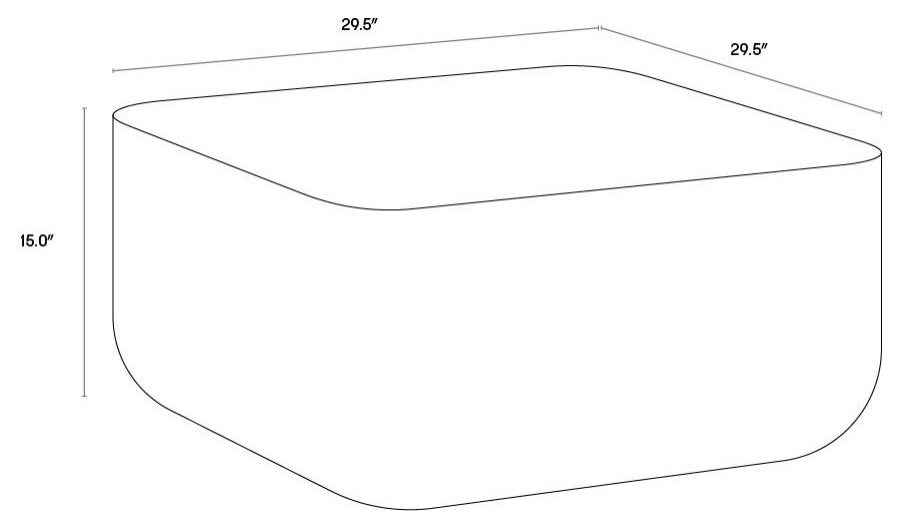 Strut Coffee Table, Black Ombre