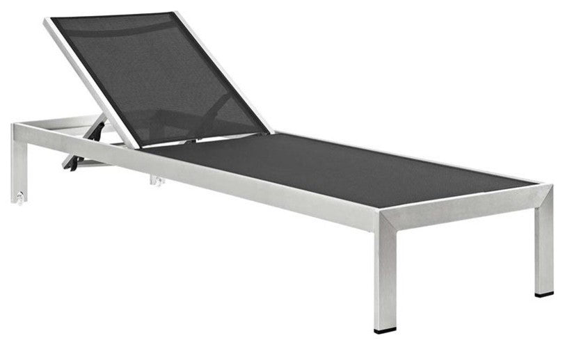 Shore Chaise with Cushions Outdoor Patio Aluminum, Set of 2