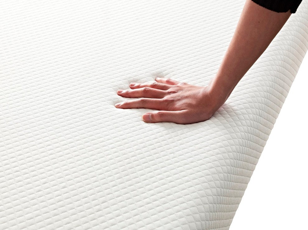 Modern Contemporary Urban Design Bedroom 6" Full Size Mattress, White, Fabric