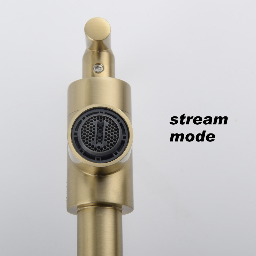 Wellfor Pot Filler Faucet Wall Mount, 4 GPM Flow Rate, Brushed Gold