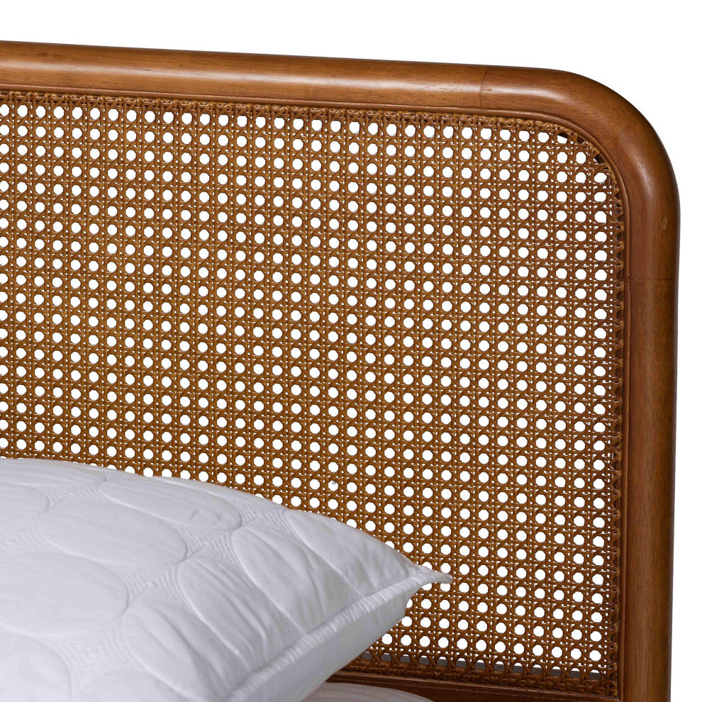 Fay Light Grey Velvet Queen Size Platform Bed