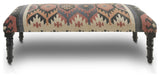 Colorful Southwestern Indoor Bench, 47" Length