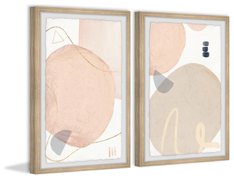 Circular Departure Diptych, 2-Piece Set, 8x12 Panels