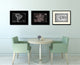 South America Old Monochrome Map Print On Canvas With Black Frame, 16" X 21"